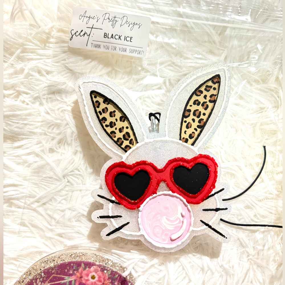 Black Ice Bunny Scented Car Freshie